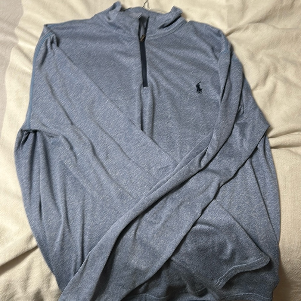 Lightweight blue polo pullover 
Worn twice